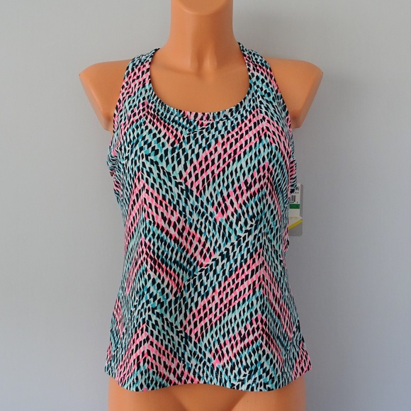 Go Gossip Other - Go Gossip New Multicolor Geo Tankini Top